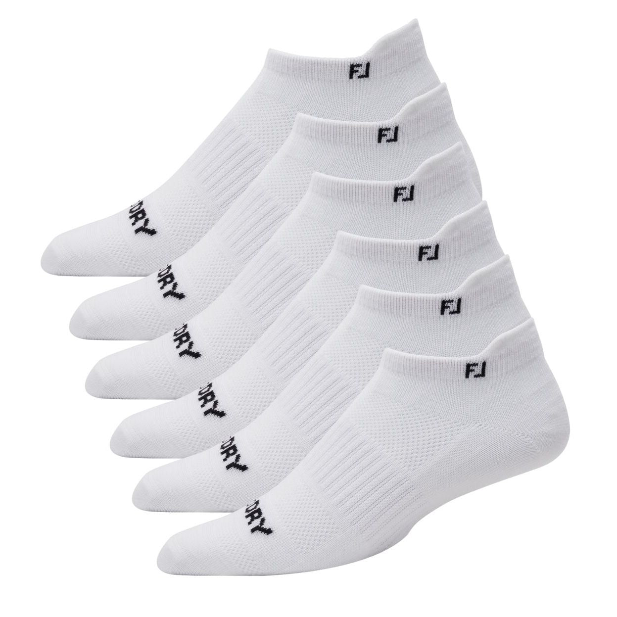 FootJoy Pro Dry Lightweight Roll Tab, 3 pairs, white women's golf socks