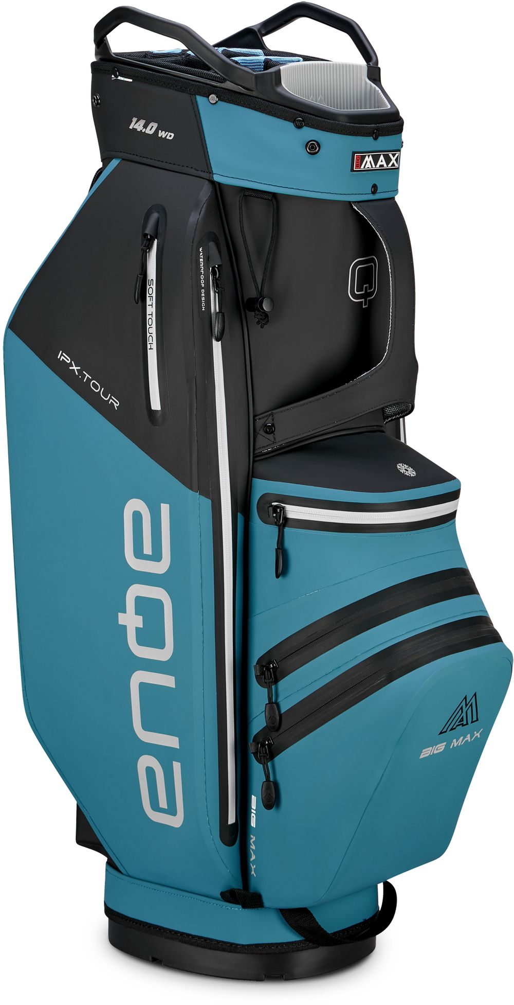 BigMax Aqua IPX Tour, Black, Blue, golfový bag na vozík
