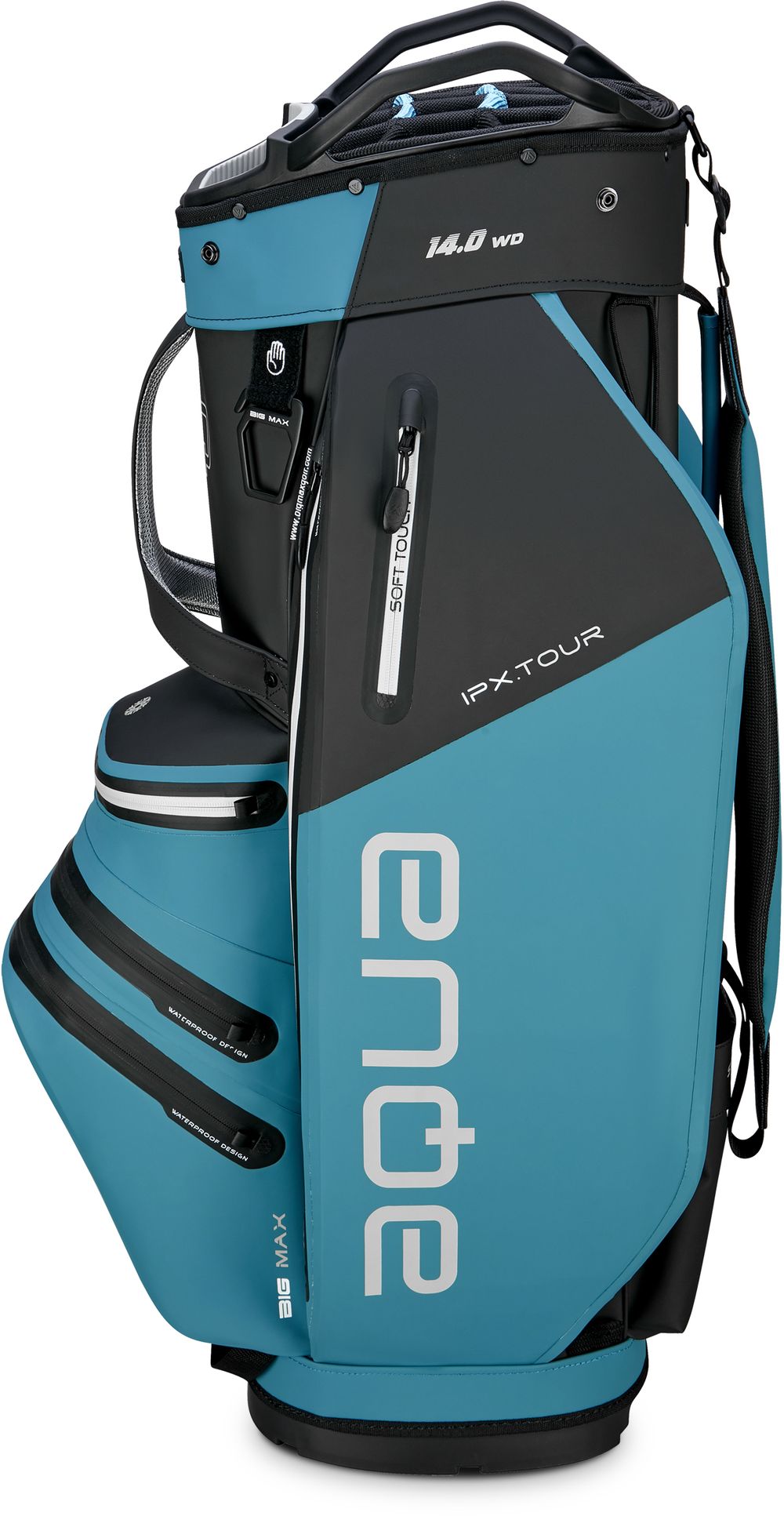 BigMax Aqua IPX Tour, Black, Blue, golfový bag na vozík