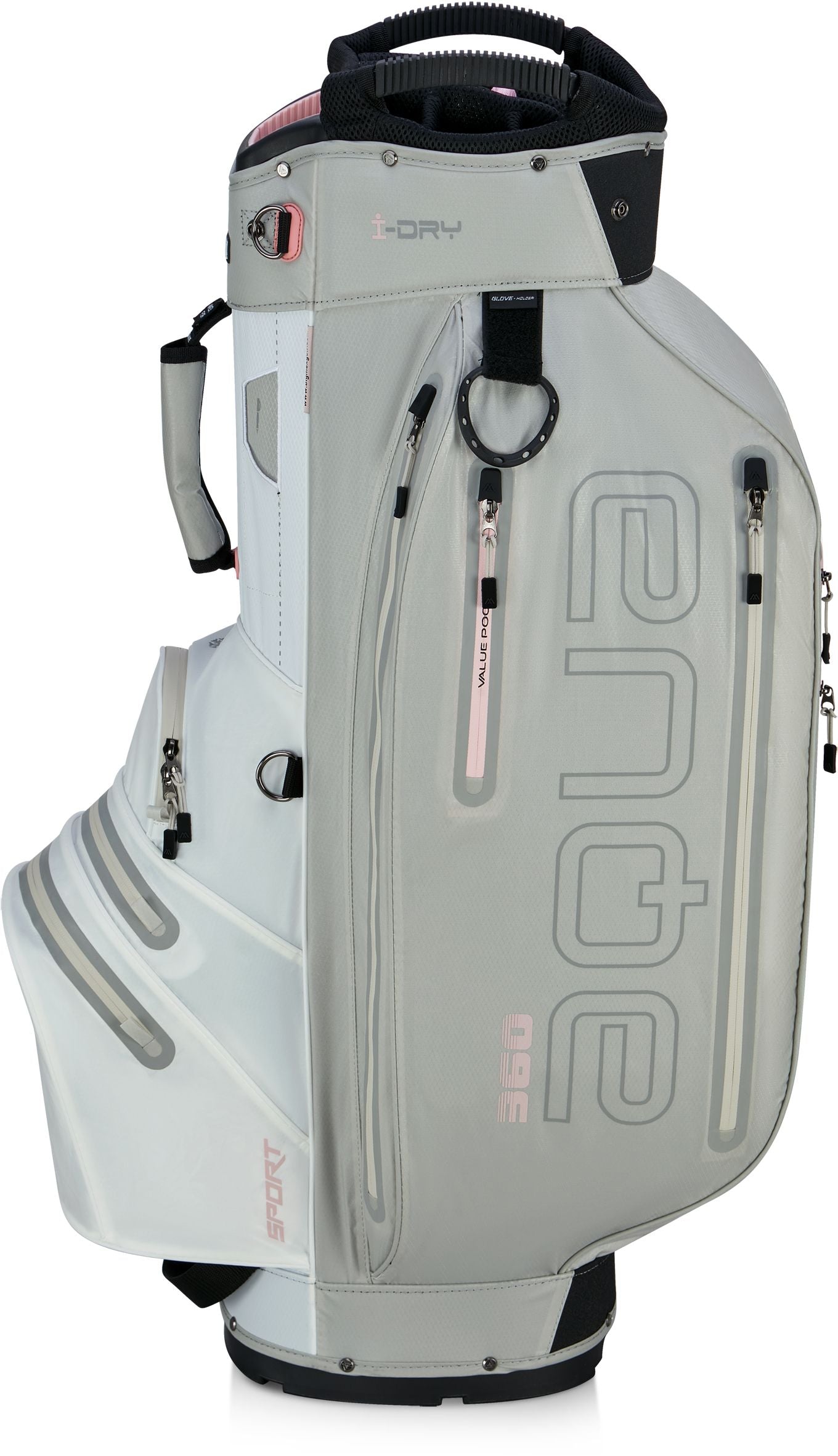 BigMax Aqua Sport 360, White, Black, Pink, golfový bag na vozík