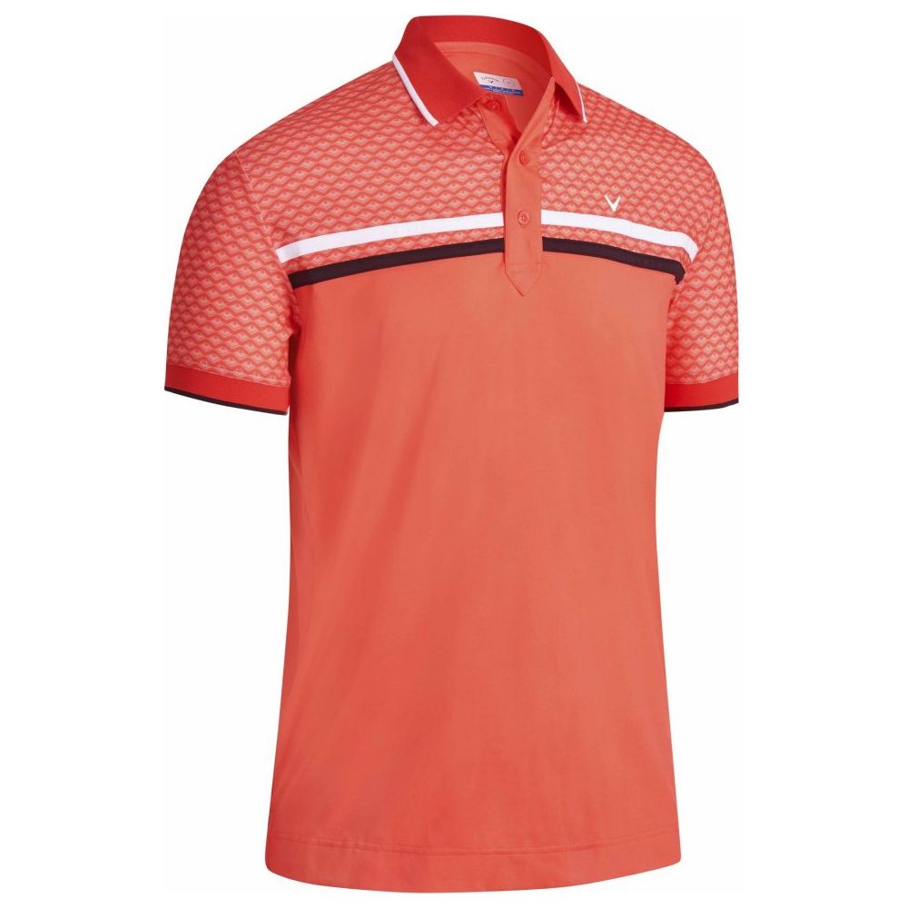 Callaway Blocked Print Polo, Firelight