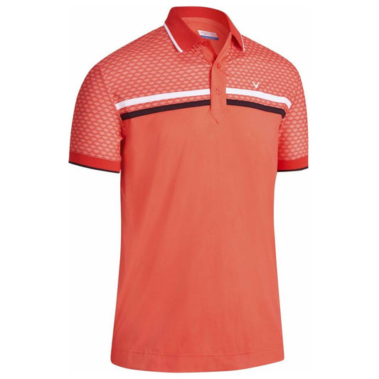 Callaway Blocked Print Polo, Firelight