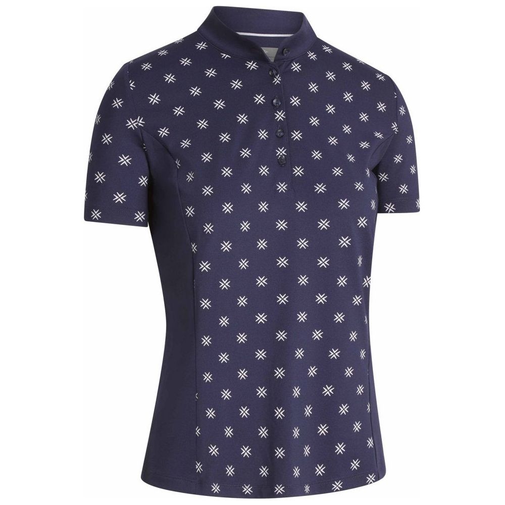 Callaway Chev Floral Polo, Peacoat/Brilliant White