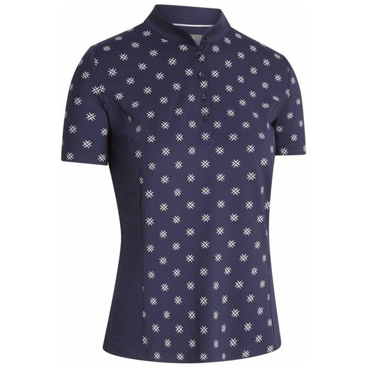 Callaway Chev Floral Polo, Peacoat/Brilliant White