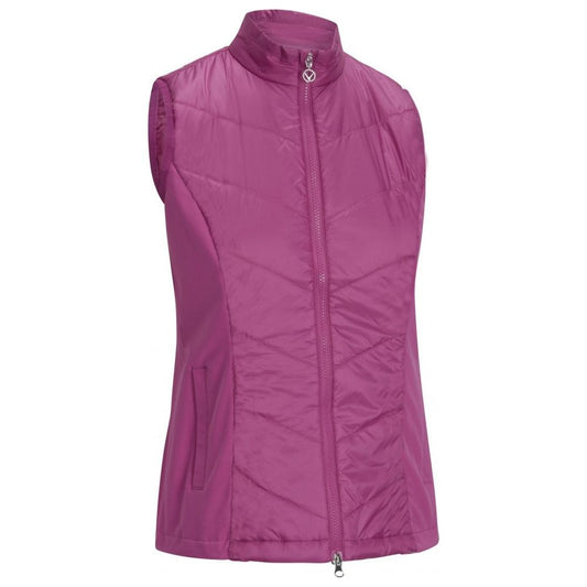 Callaway Chevron Quilted Vest, Cactus Flower, golfová vesta pro ženy