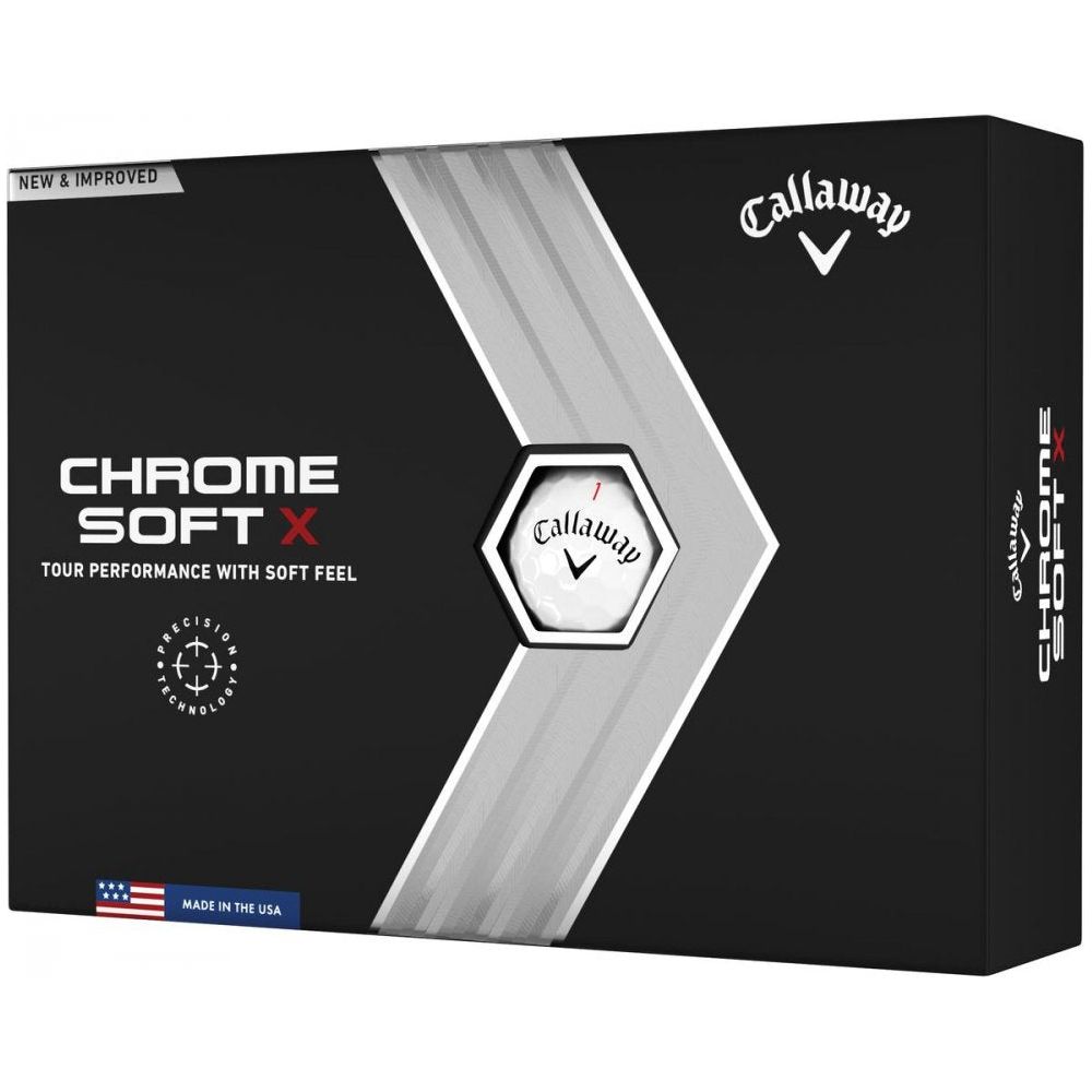 Callaway Chrome Soft X 22, bílé golfové míčky
