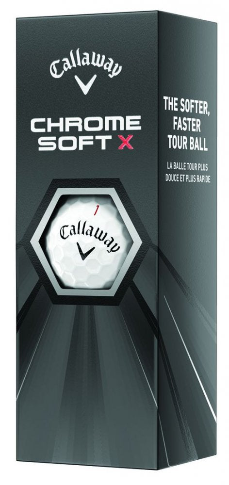 Callaway Chrome Soft X, bílé golfové míčky
