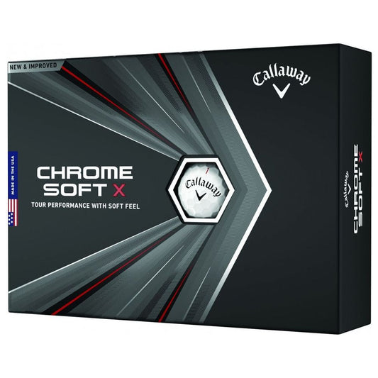 Callaway Chrome Soft X, bílé golfové míčky