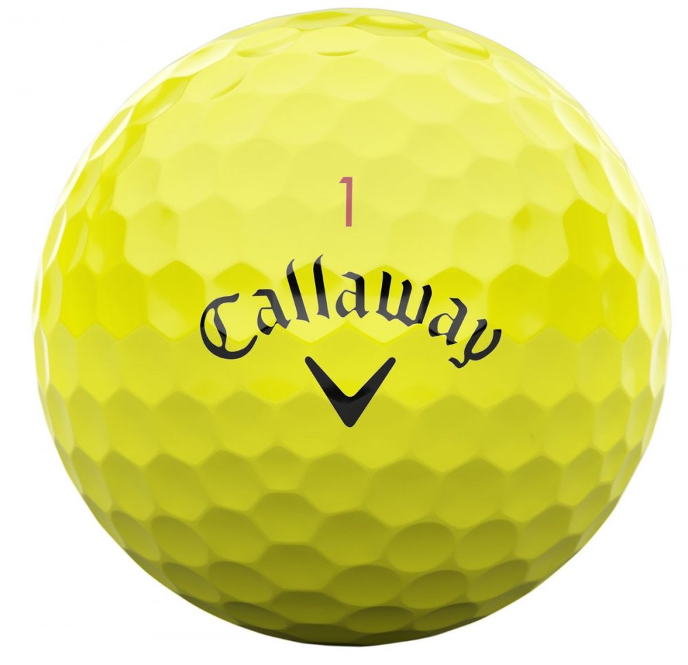 Callaway Chrome Tour 24, žluté golfové míčky