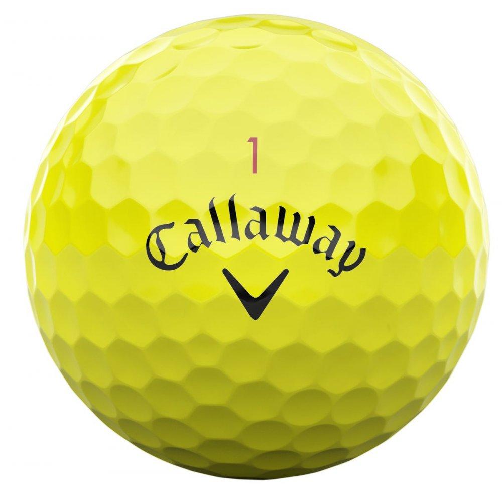 Callaway Chrome Tour 24, žluté golfové míčky