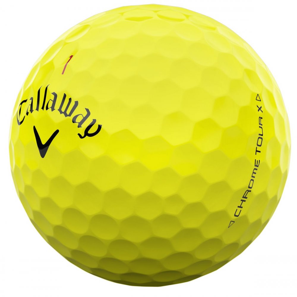 Callaway Chrome Tour X 24, žluté golfové míčky