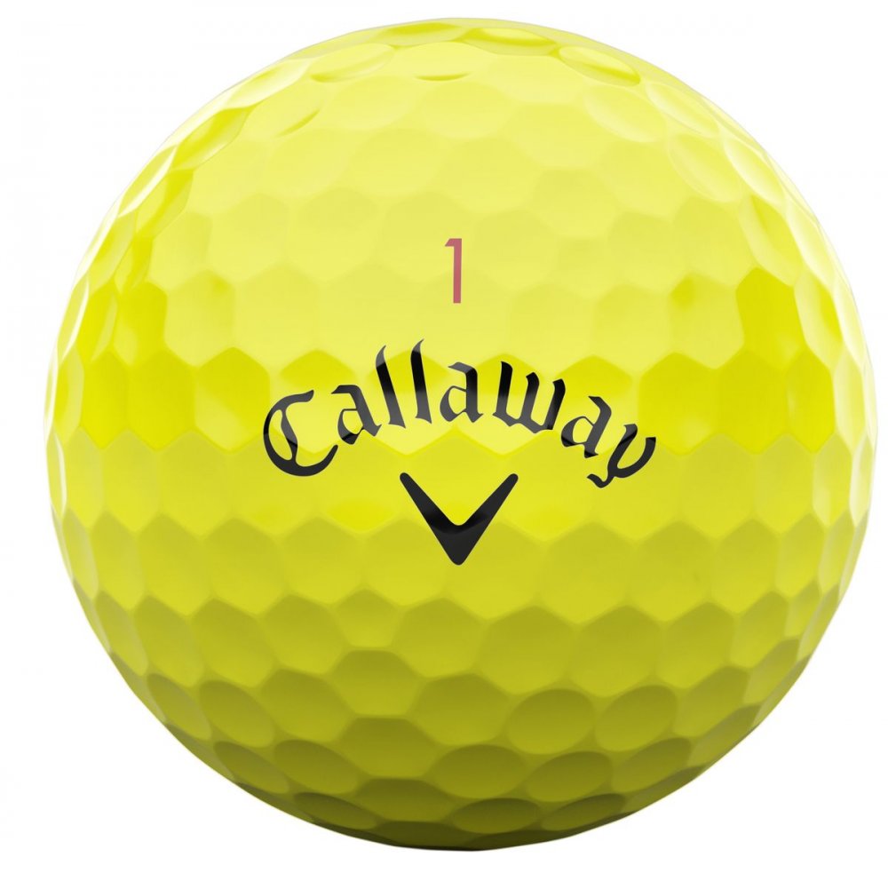 Callaway Chrome Tour X 24, žluté golfové míčky