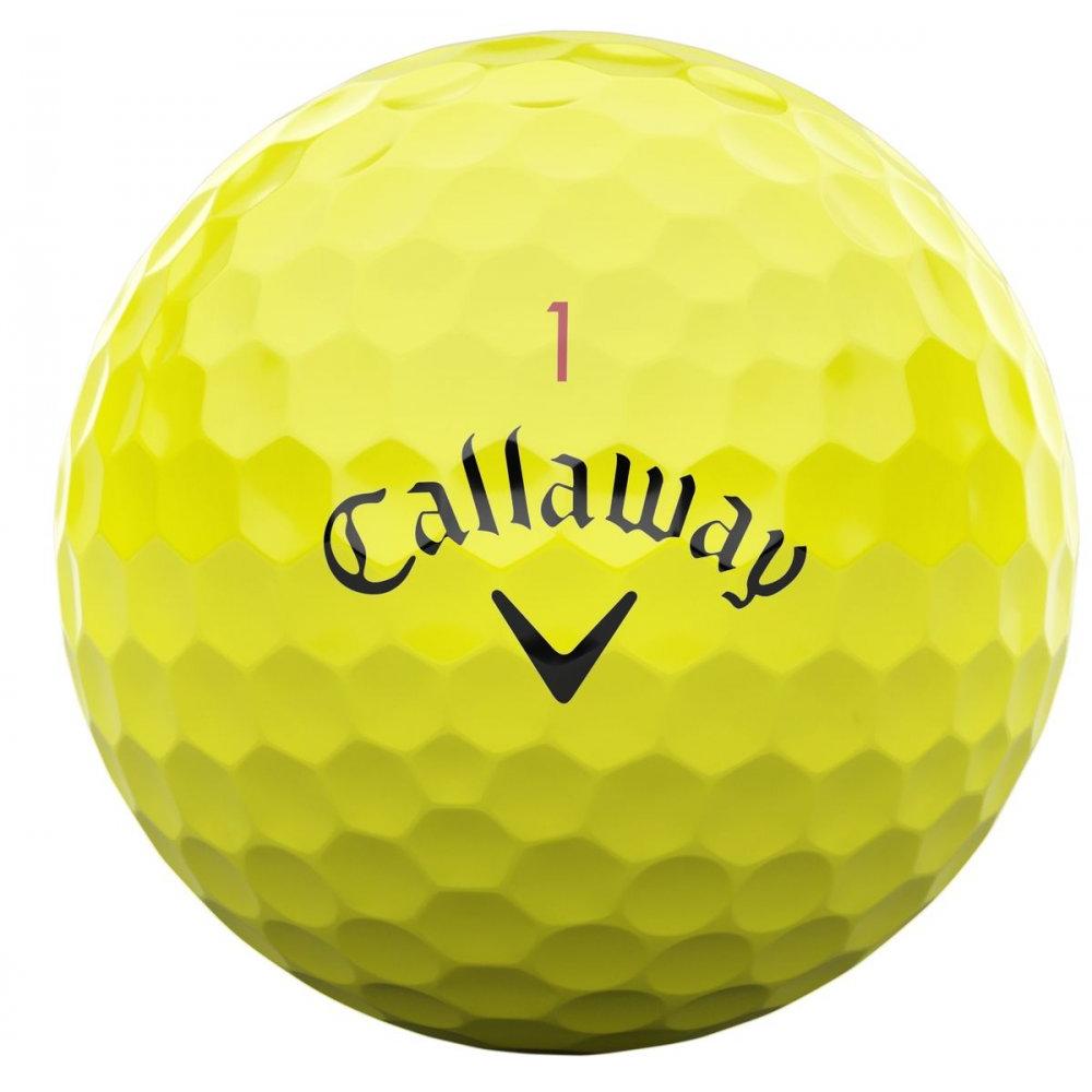 Callaway Chrome Tour X 24, žluté golfové míčky