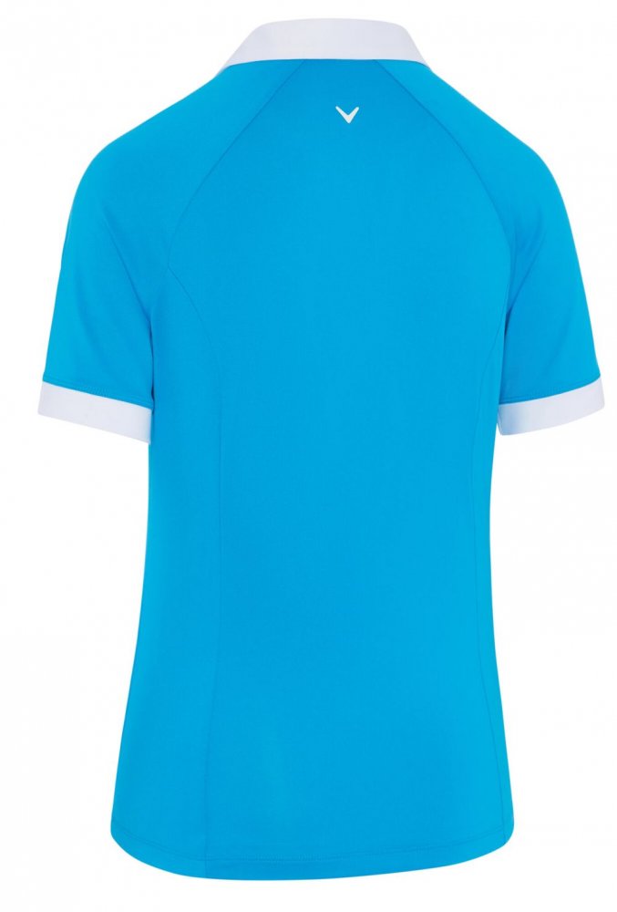 Callaway Colour Block Polo, Vivid Blue, dámské golfové tričko Callaway