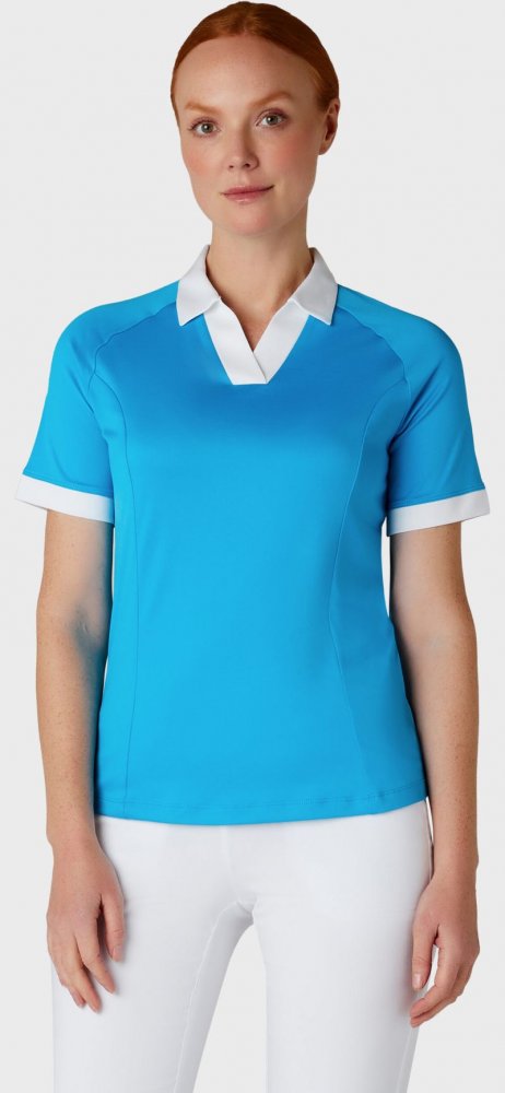 Callaway Colour Block Polo, Vivid Blue, dámské golfové tričko Callaway