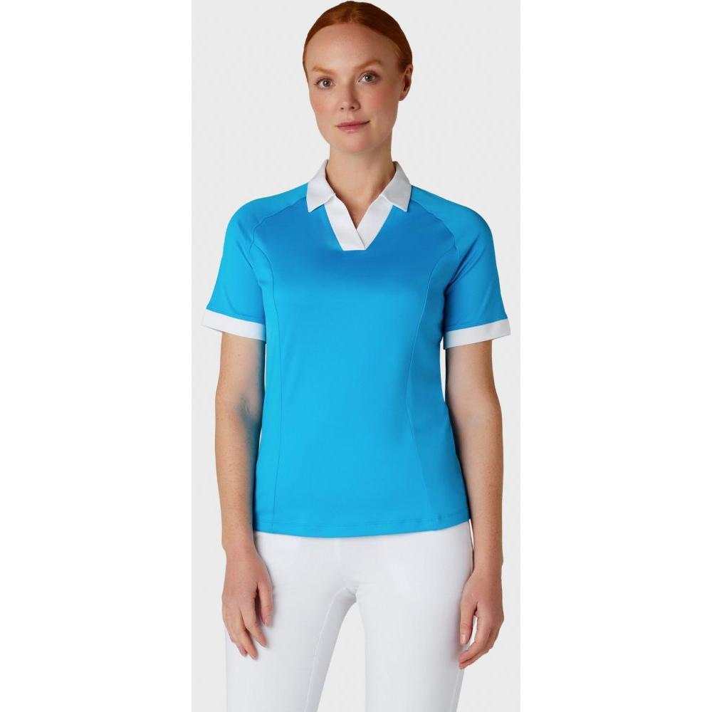 Callaway Colour Block Polo, Vivid Blue, dámské golfové tričko
