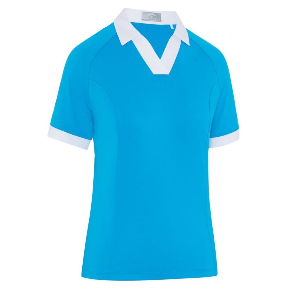 Callaway Colour Block Polo, Vivid Blue, dámské golfové tričko Callaway