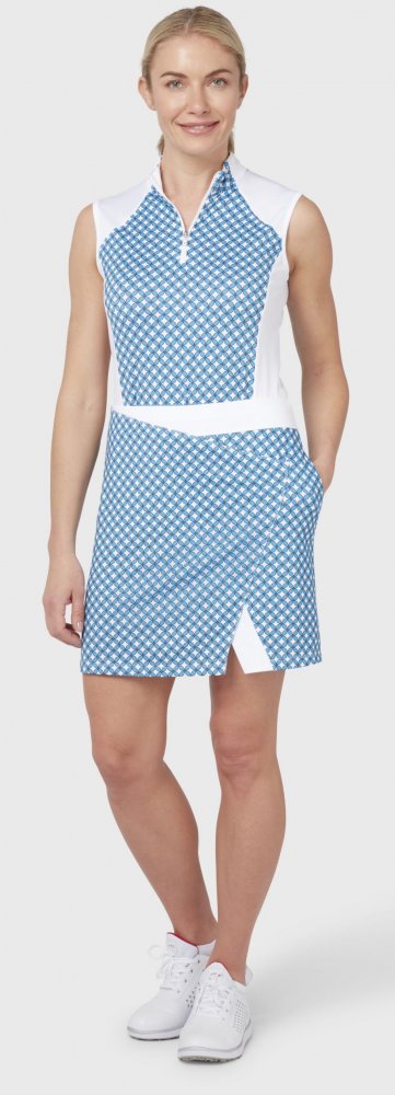 Callaway Floral Geo Wrap Skort, Brilliant White