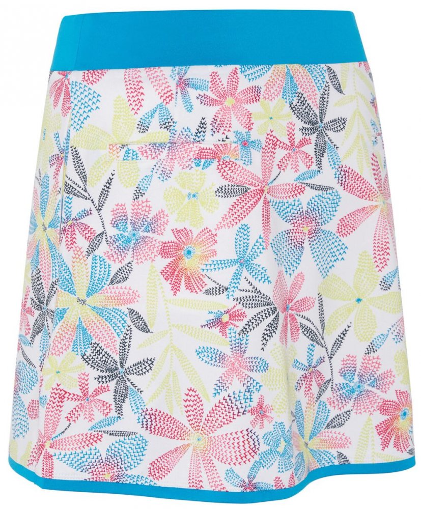 Callaway Floral Wrap Flounce Skort, Brilliant White, dámská golfová sukně