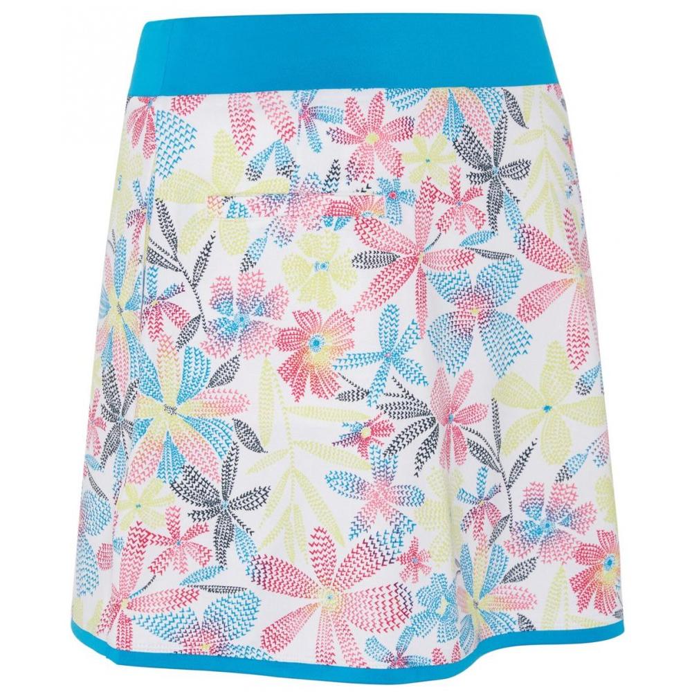 Callaway Floral Wrap Flounce Skort, Brilliant White, dámská golfová sukně