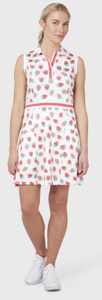 Callaway Printed Strawberry Dress, Brilliant White Callaway