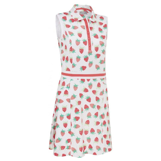 Callaway Printed Strawberry Dress, Brilliant White