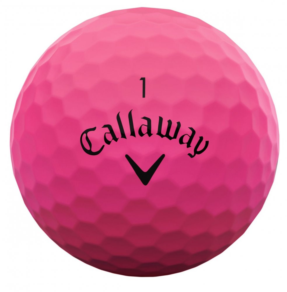 Golfové míčky Callaway SuperSoft, růžové, 3 míčky Callaway