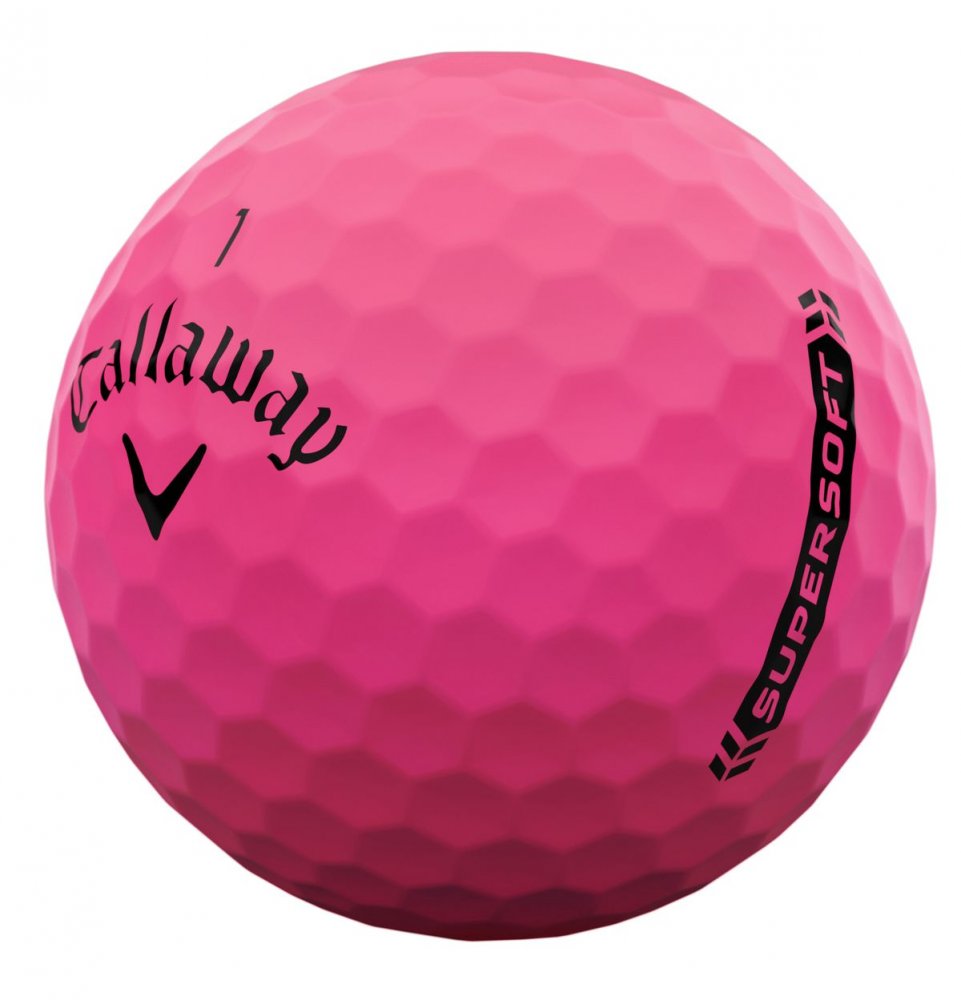 Golfové míčky Callaway SuperSoft, růžové, 3 míčky Callaway