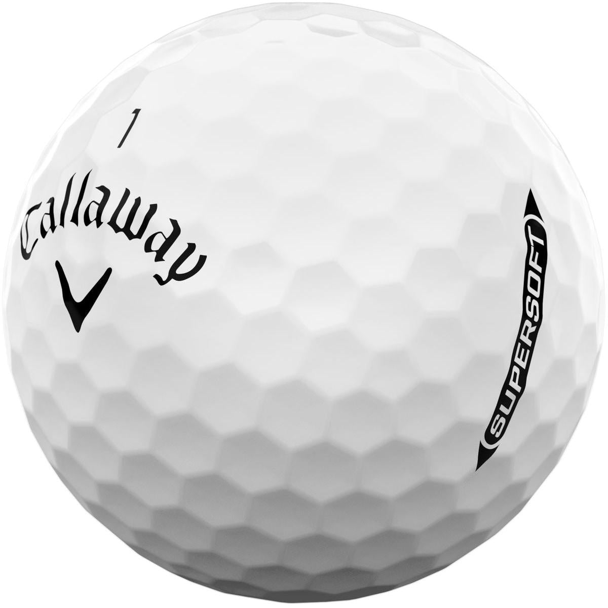Callaway Supersoft 2025, bílé golfové míčky