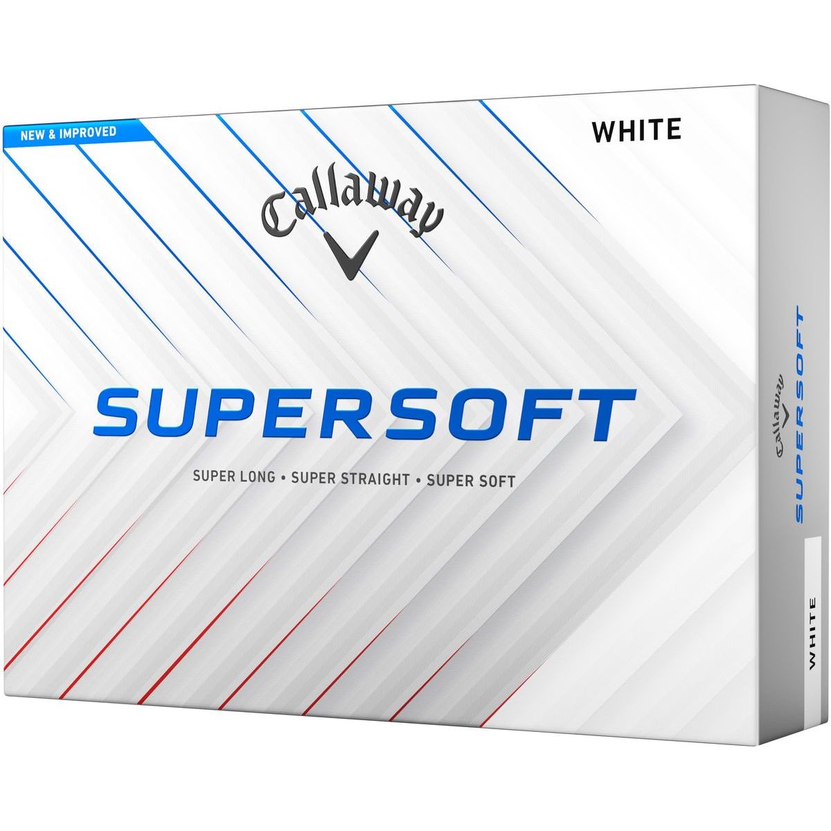 Callaway Supersoft 2025, bílé golfové míčky