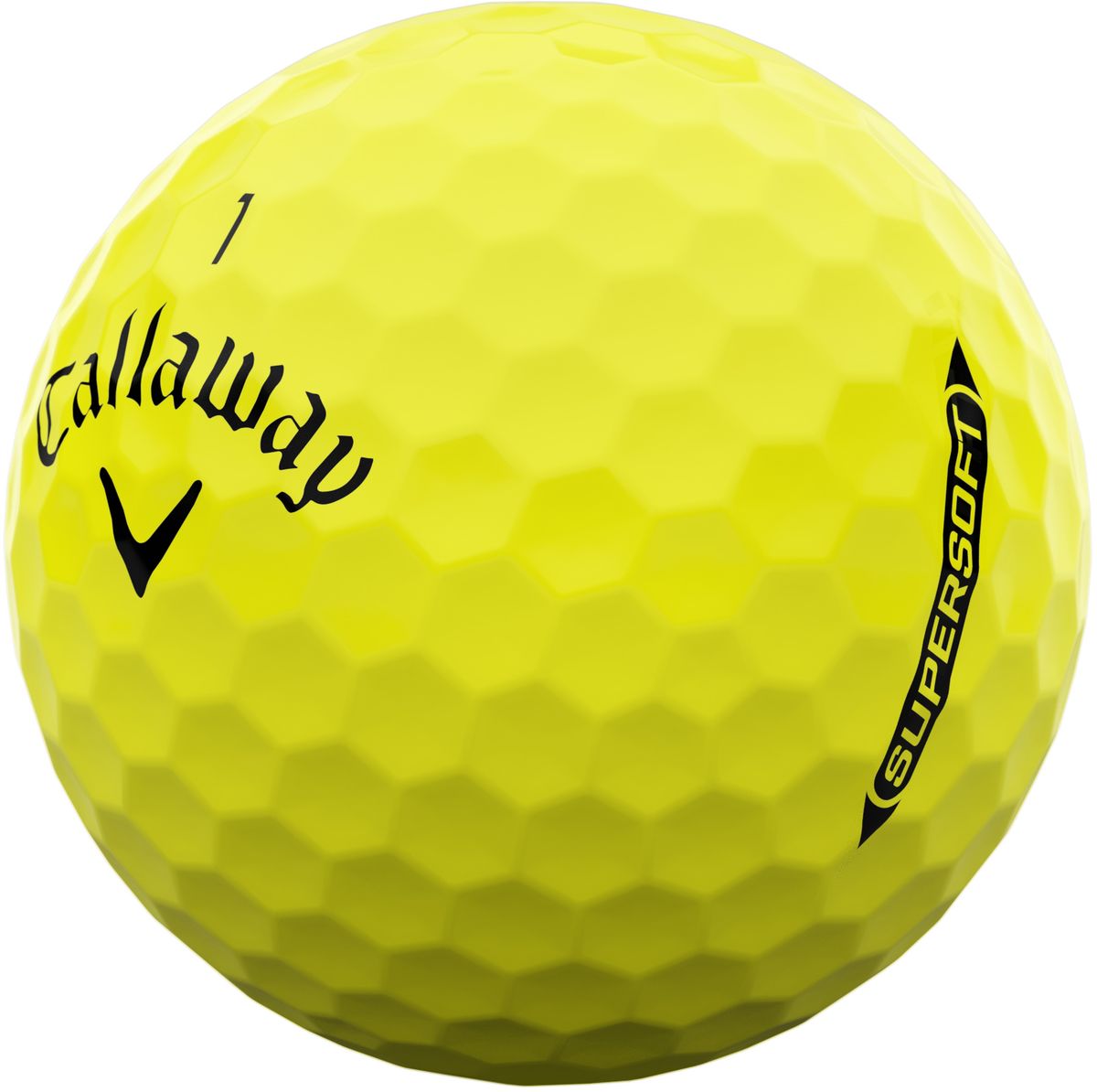 Callaway Supersoft 2025, žluté golfové míčky