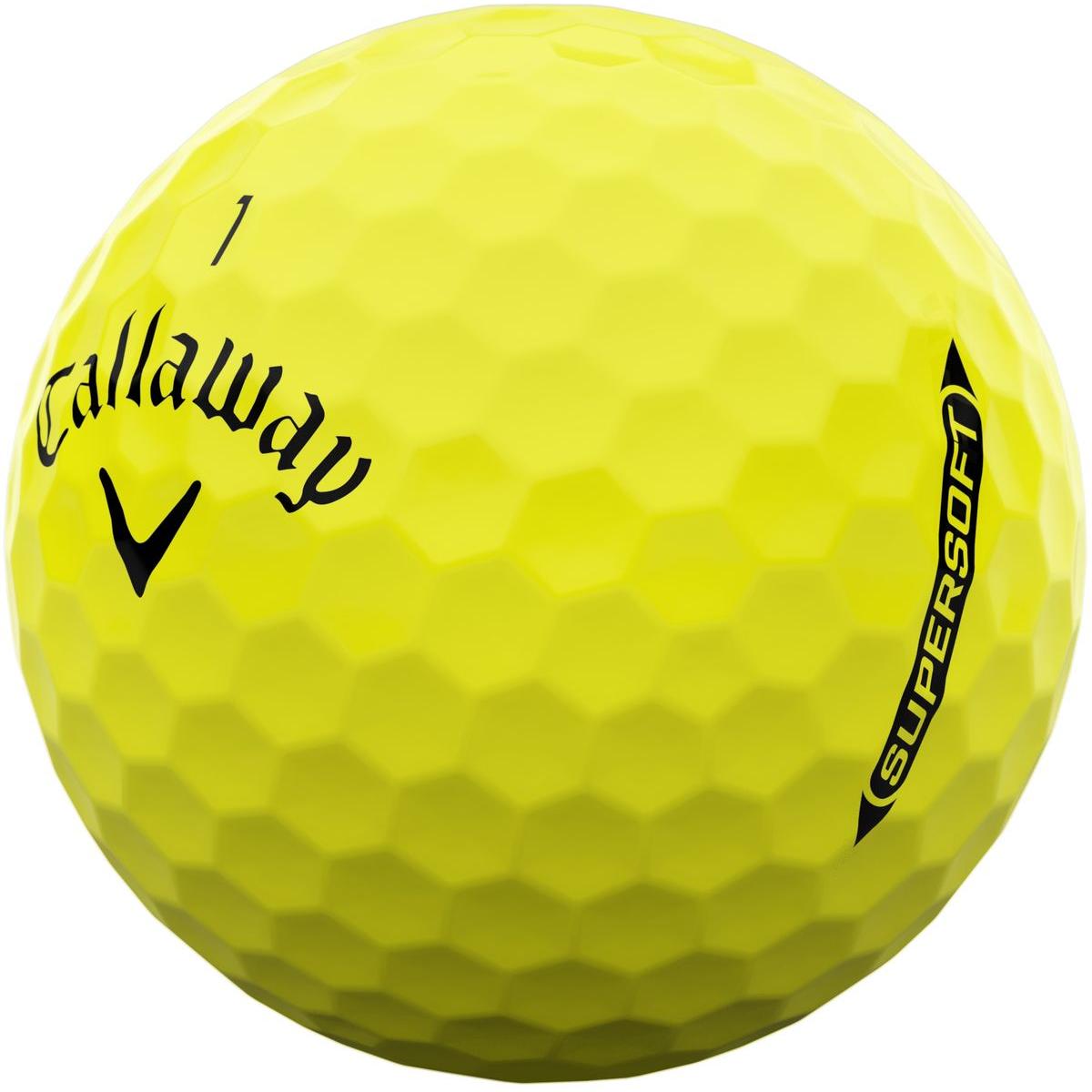 Callaway Supersoft 2025, žluté golfové míčky