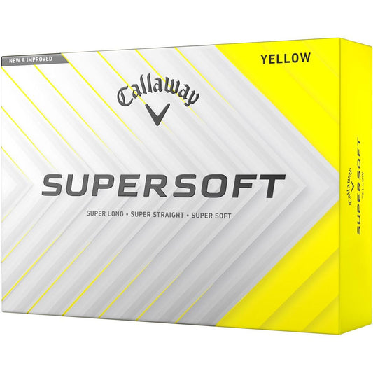 Callaway Supersoft 2025, žluté golfové míčky