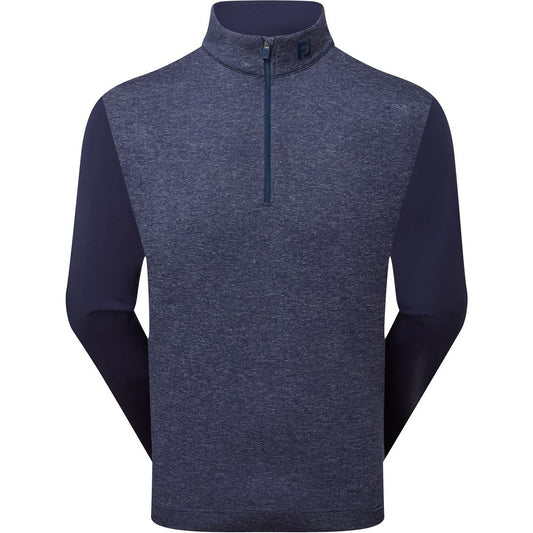 FootJoy Tonal Heather Chill Out, Navy, pánská golfová mikina