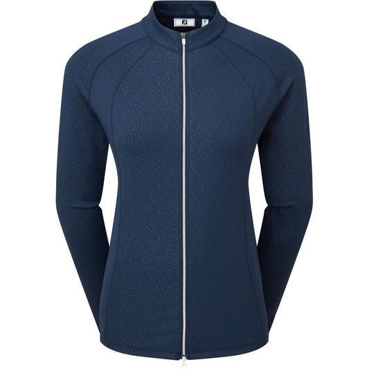 FootJoy Embossed Full Zip, Navy, dámská golfová mikina