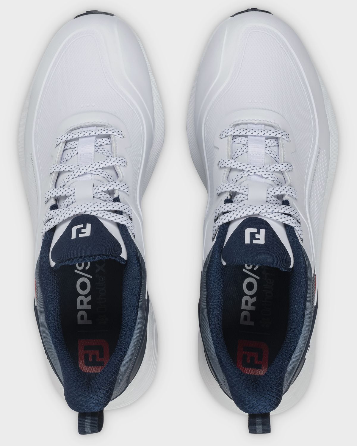 FootJoy Pro SL Wide, White, Blue, Red, men's golf shoes