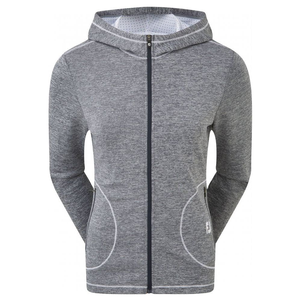 FootJoy Double Layer Jersey Hoodie, Heather Navy FootJoy