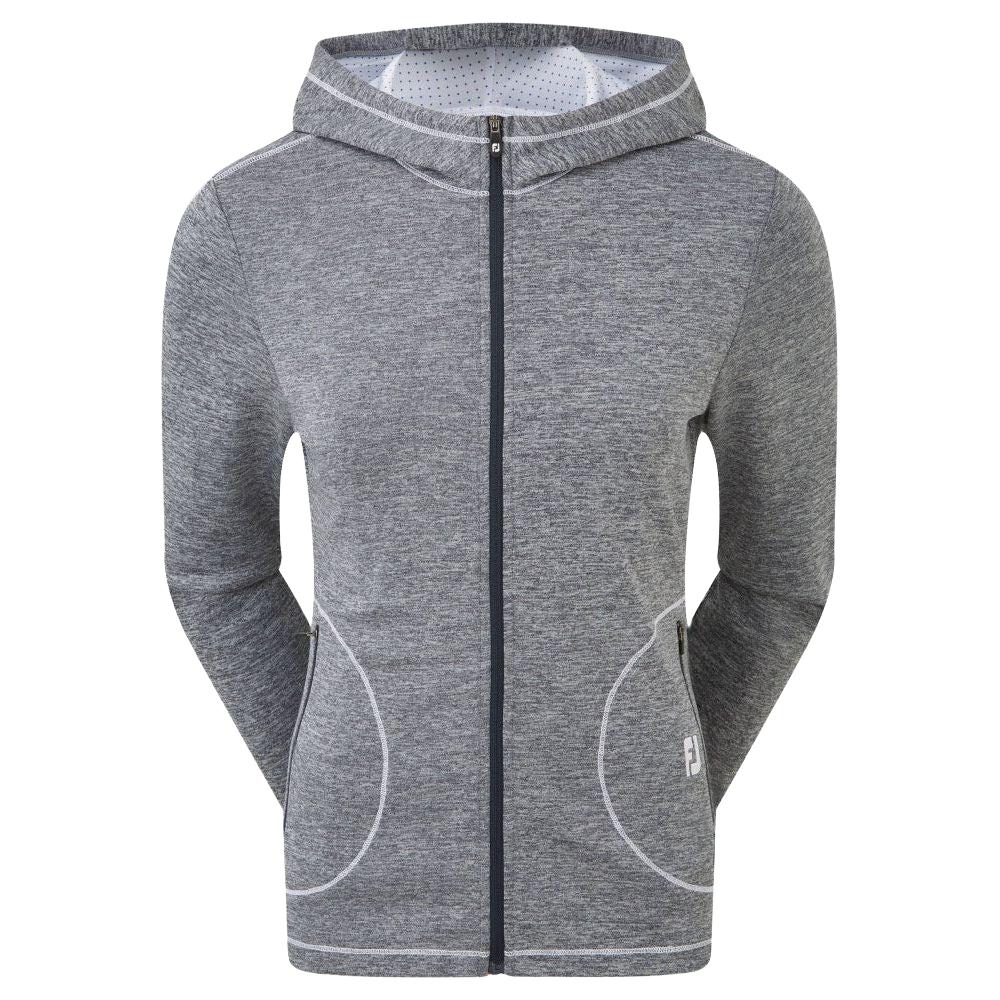 FootJoy Double Layer Jersey Hoodie, Heather Navy
