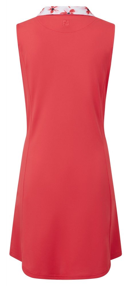 FootJoy Dress Floral Trim, Red, dámské golfové šaty