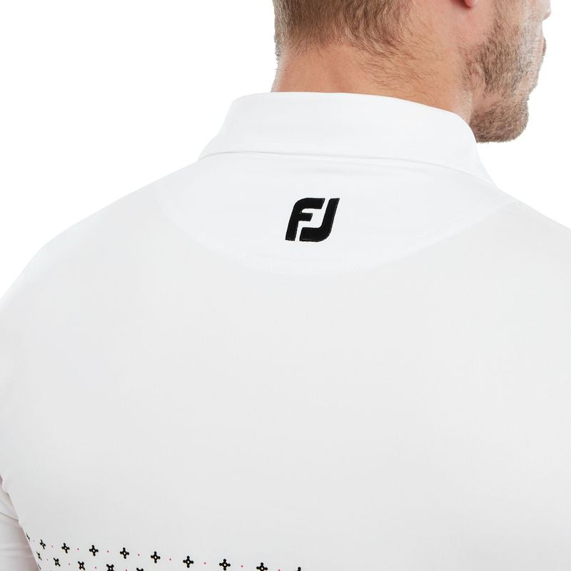 FootJoy Engineered Foulard, White, Black, Orchid