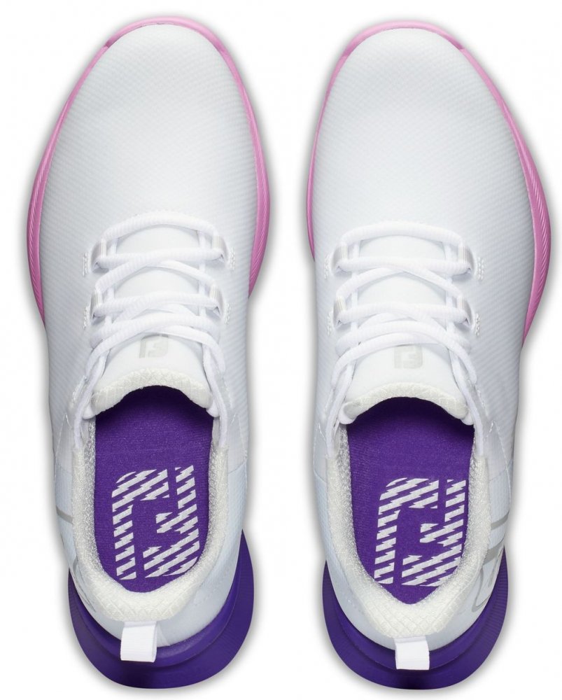 FootJoy Fuel Sport, White, Purple, Pink, bez spikové