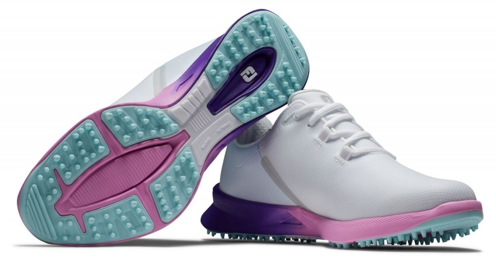 FootJoy Fuel Sport, White, Purple, Pink, bez spikové