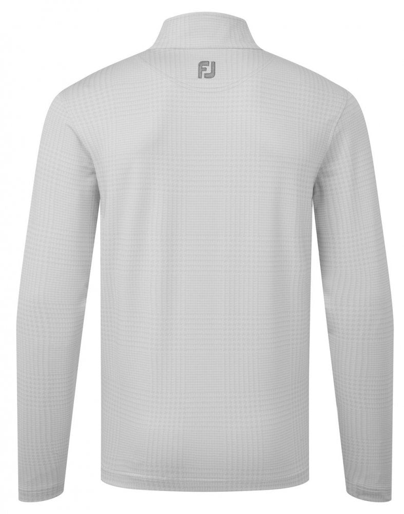 FootJoy Glen Plaid Print, Grey, pánská golfová mikina
