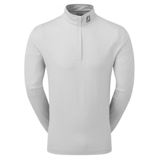 FootJoy Glen Plaid Print, Grey, pánská golfová mikina