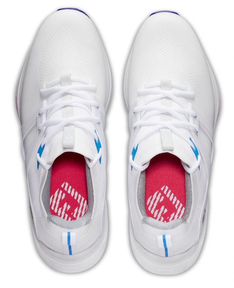 FootJoy Hyperflex, White, White, Grey, se spiky