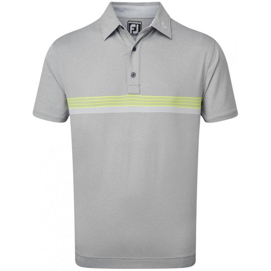 FootJoy Lisle Engineered Chestband, Grey, Lime, White