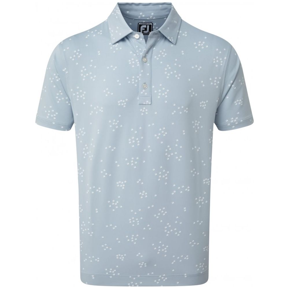 FootJoy Lisle Flock of Birds Print, Blue Fog, White