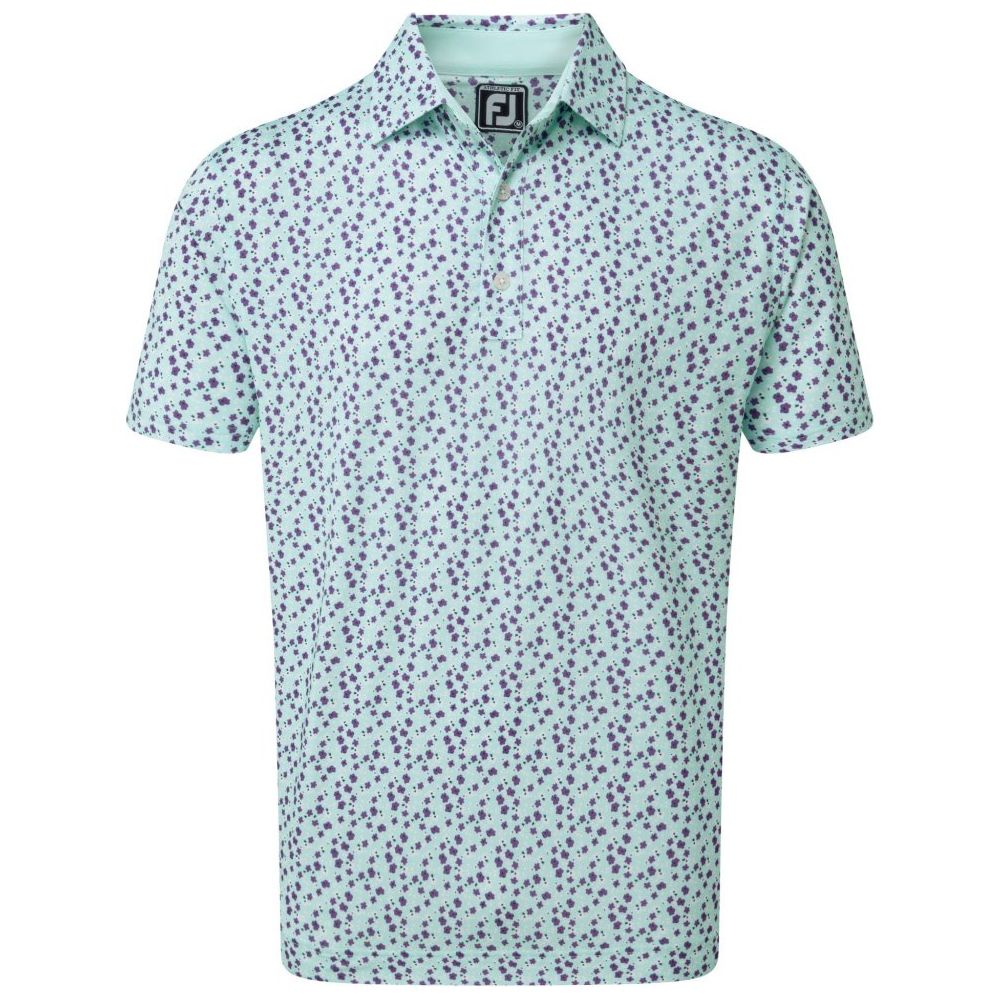 FootJoy Lisle Flower Print, Mint
