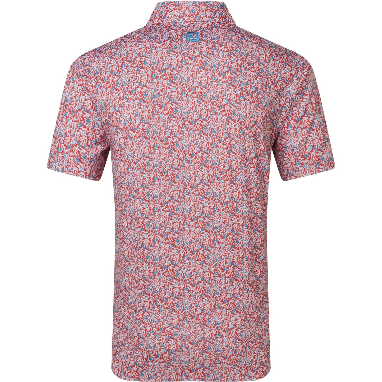 FootJoy Meadow Print Lisle, Nantucket Red, Chambray, pánské tričko na golf