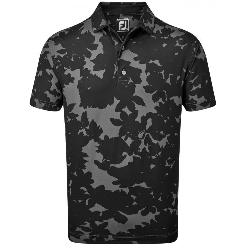 FootJoy Pique Camo Floral Print, Black
